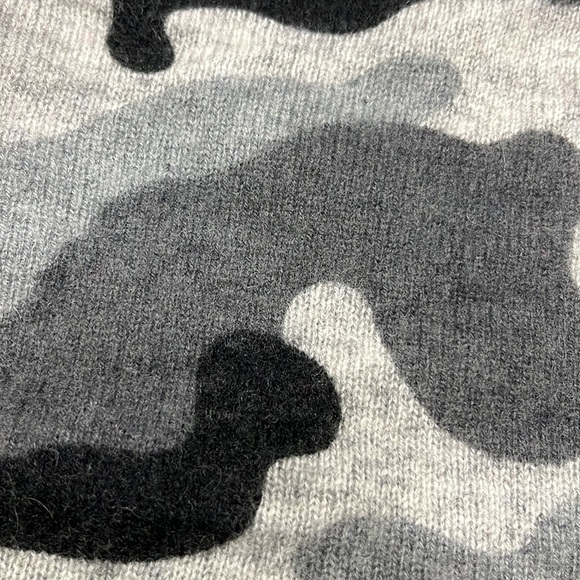 MAGASCHONI CASHMERE Grey/Black Camouflage City-Chic Casual Raglan SLV Sweater L - Picture 9 of 16